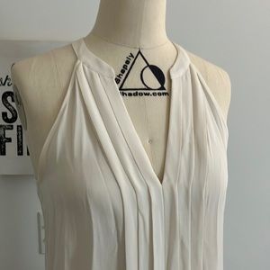Josie 100% silk off-white tank blouse- NWOT